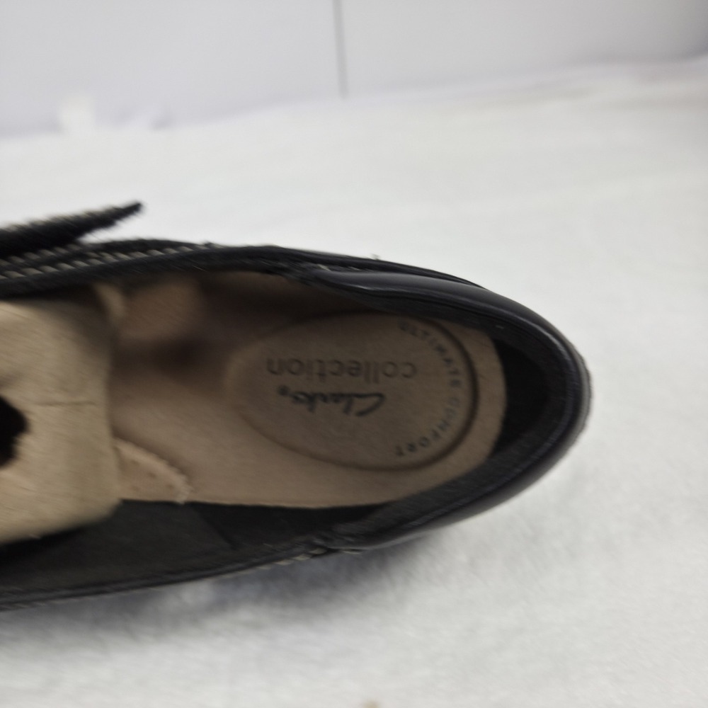 Clarks Women's Size 8.5 M Ashland Spin Q Black Leather Shoes - Picture 10 of 16